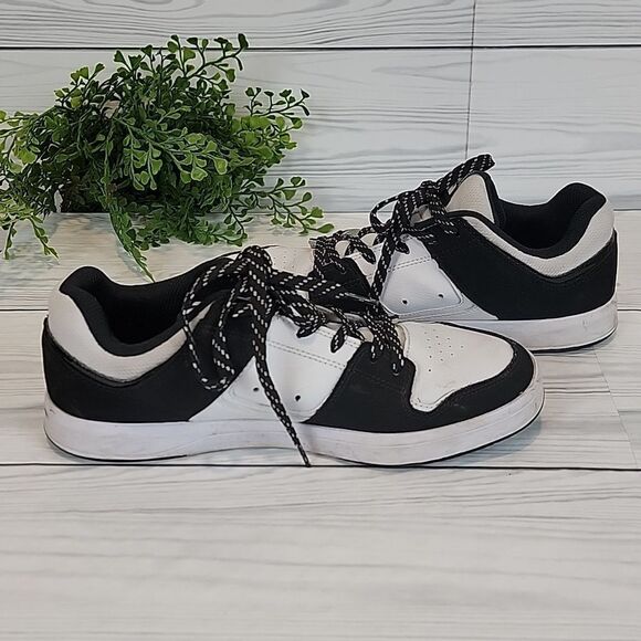 DC shoes Cure skateboard sneaker - black & white Men's Size 8.5 - Picture 5 of 10